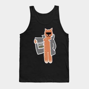 Catnip Dealer Cat (White) Tank Top